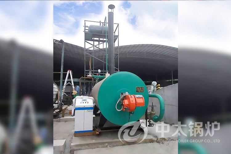 廣州公路工程處2噸燃油燃?xì)鈱?dǎo)熱油爐